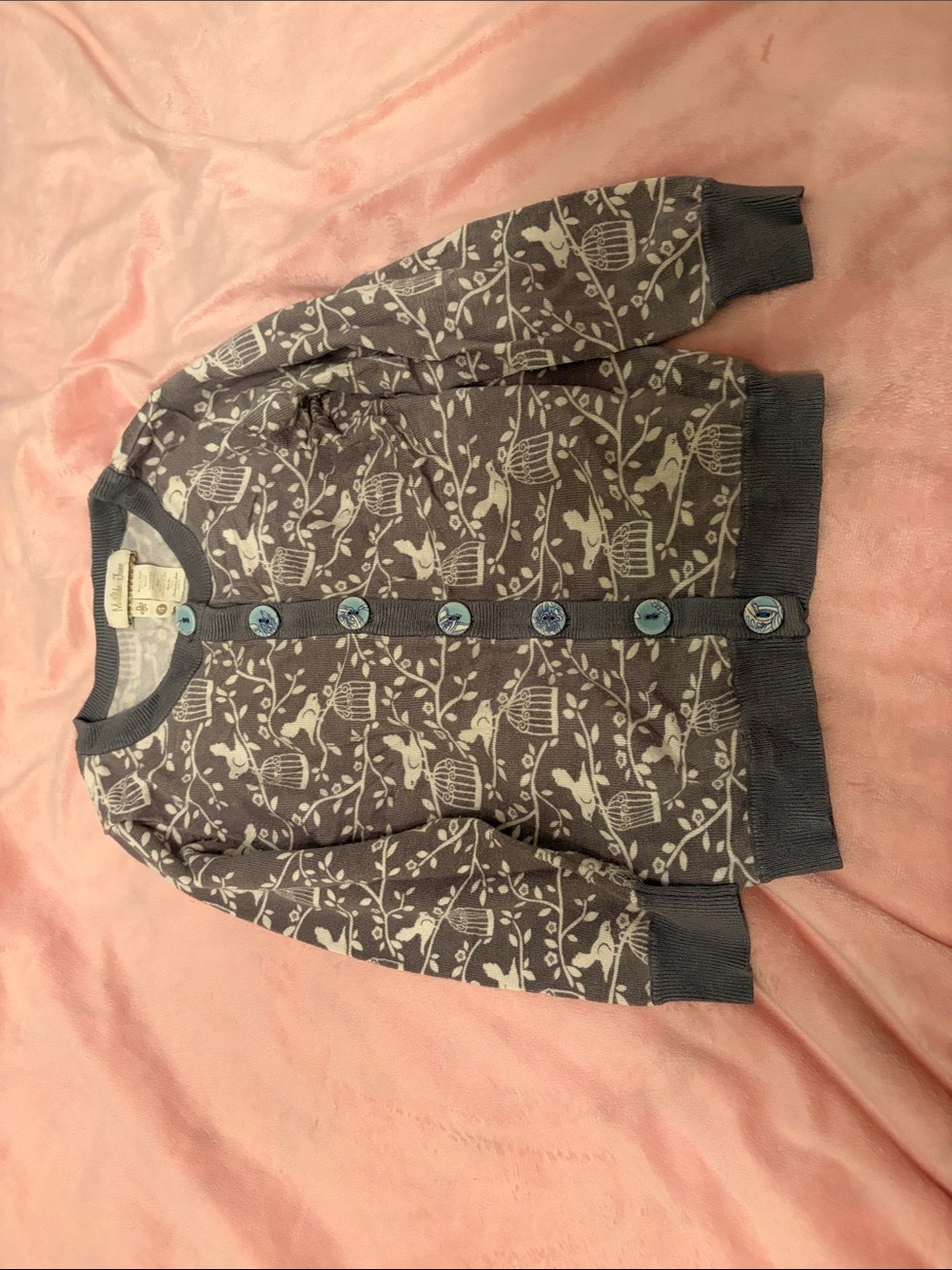 Matilda Jane Gray Bird & Branch Cardigan